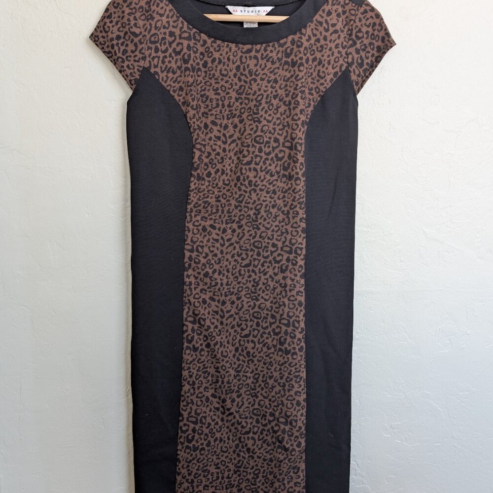 Leopard Print Colorblock Dress - Picture 4 of 5